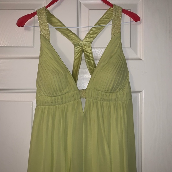 Cashé yellow/ green open back dress - Picture 4 of 8
